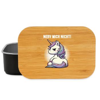 Nerv Mich Nicht Einhorn Einhörner Einhornfan  - Lunch Box - Schwarz - Vorne