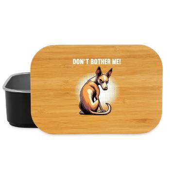 Ne me dérangez pas Podenco Podencos Podencos Amants de Podenco - Boîte à goûter - noir - Devant