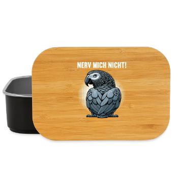 Nerv Mich Nicht Graupapagei Graupapageie Papagei - Lunch Box - Schwarz - Vorne