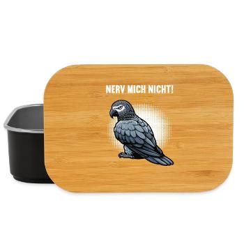 Nerv Mich Nicht Graupapagei Graupapageie Papagei - Lunch Box - Schwarz - Vorne