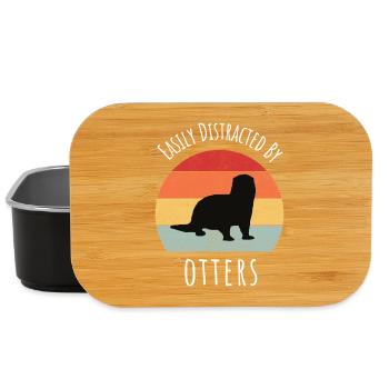 Facilement distrait par le drôle du cadeau de la loutre - Boîte à goûter - noir - Devant