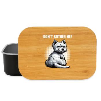 Don't Bother Me West highland terrier Westie - Lunch Box - black - Front