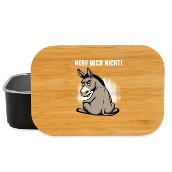 Nerv Mich Nicht Esel Eselchen Eselhalter Muli  - Lunch Box - Schwarz - Vorne