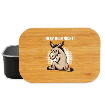 Nerv Mich Nicht Esel Eselchen Eselhalter Muli  - Lunch Box - Schwarz - Vorne