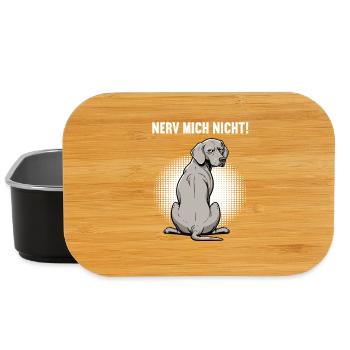 Nerv Mich Nicht Weimaraner Weimaranerbesitzer  - Lunch Box - Schwarz - Vorne
