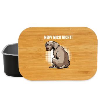 Nerv Mich Nicht Weimaraner Weimaranerbesitzer  - Lunch Box - Schwarz - Vorne