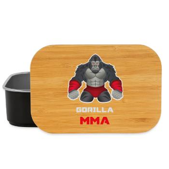 Combattant MMA avec grappling gorille - Boîte à goûter - noir - Devant