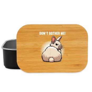 Don't Bother Me Hase Hasen langohr Klopfer Rammler - Lunch Box - Schwarz - Vorne