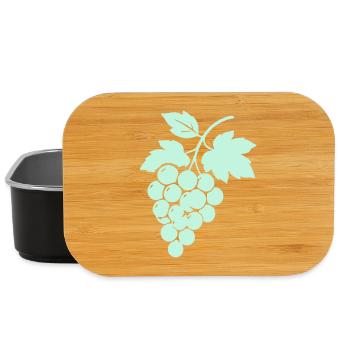 Weinreben Silhouette Trauben Design - Lunch Box - Schwarz - Vorne