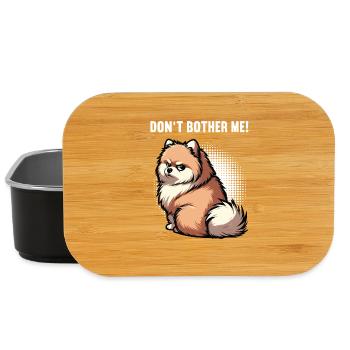 Don't Bother Me Pomeranian Pomeranian Pomeranian Spitz Dog - Lunch Box - black - Front