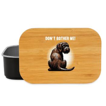 Don't Bother Me German Wirehaired Wirehaired Dog - Lunch Box - black - Front