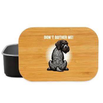 Don't Bother Me German Wirehaired Wirehaired Dog - Lunch Box - black - Front