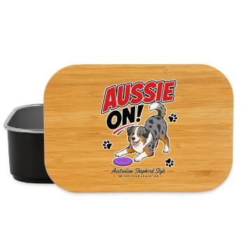 Aussie On! Australian Shepherd - Lunch Box - black - Front