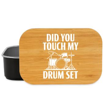 Did You Touch My Drum Set - Lunch Box - black - Front