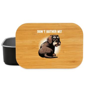 Don't Bother Me Wire-haired Dachshund Dachshund Dachshund Holder - Lunch Box - black - Front