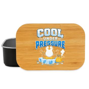 Cool Under Pressure Penguin Meditation - Lunch Box - black - Front