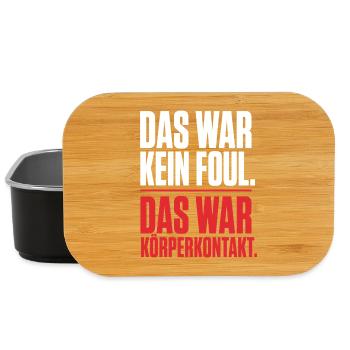 Das war kein Foul – Das war Körperkontakt Shirt - Lunch Box - Schwarz - Vorne