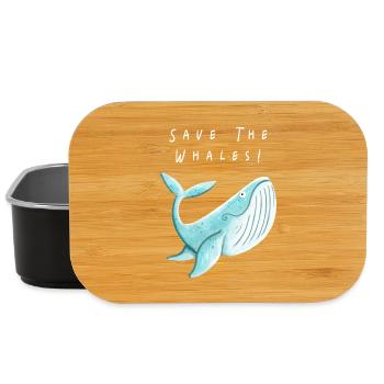 Save The Whales I Nature Conservation Animal Welfare Gift - Lunch Box - black - Front