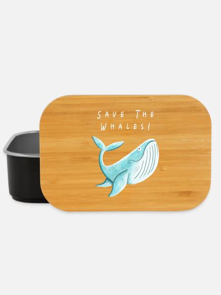 Rettet Die Wale I Naturschutz Tierschutz Geschenk - Lunch Box - Schwarz