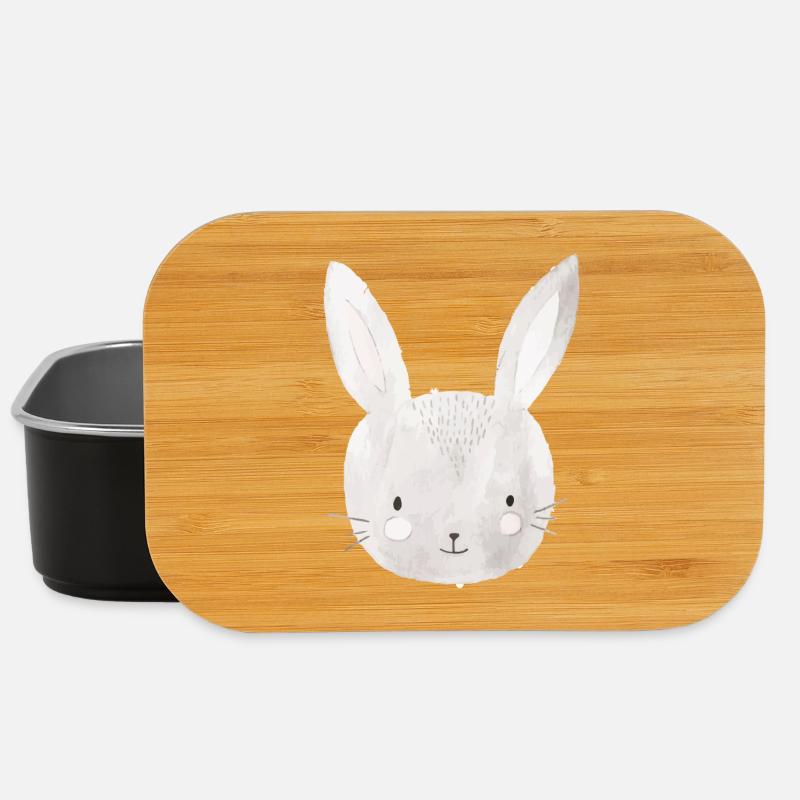 Bunny Rabbit Family Easter bunny - Lunch Box - black