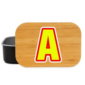 Alphabet, Buchstabe A - Lunch Box - Schwarz - Vorne