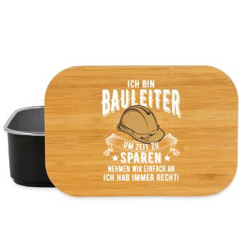 Bauleiter - Lunch Box - Schwarz - Vorne