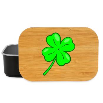 Four-leaf clover to design yourself - Lunch Box - black - Front
