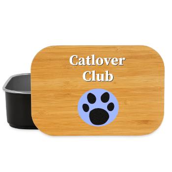 Cat Lover Club, Tier tatzen, closing - Lunch Box - Schwarz - Vorne