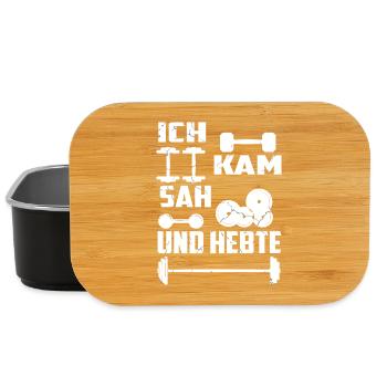 Ich kam sah und Hebte - Lunch Box - Schwarz - Vorne