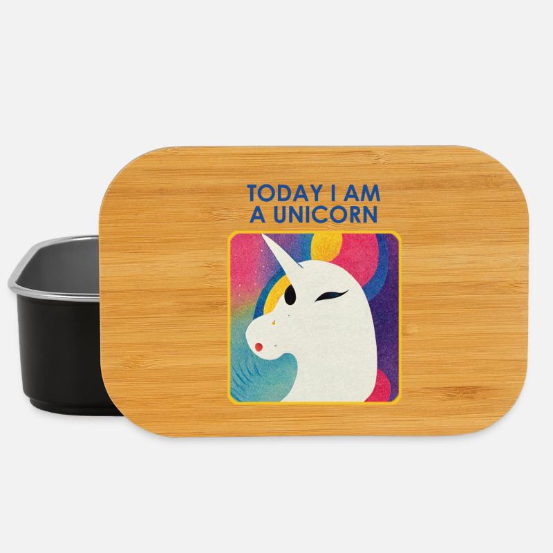 Unicorn with Motto – Unique Design - Lunch Box - black