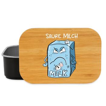 Saure Milch sagt Nö I Milchkarton I Statement - Lunch Box - Schwarz - Vorne