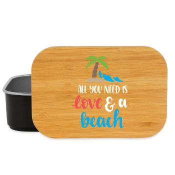 Tout ce dont vous avez besoin est l’amour et une plage - Boîte à goûter - noir - Devant