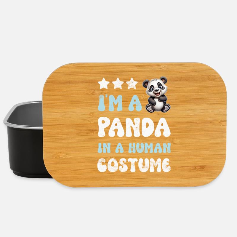 Panda Panda Bear - Lunch Box - black