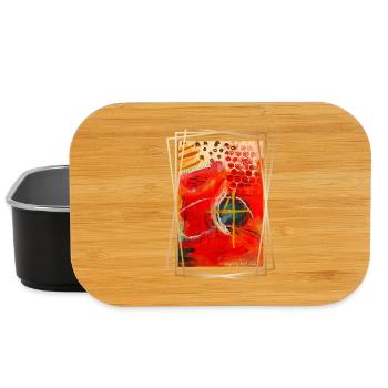 Abstraction de formes géométriques vibrantes - Boîte à goûter - noir - Devant
