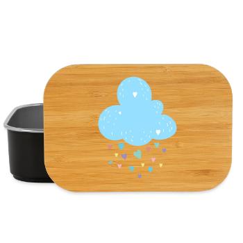 Pastellfarbene Wolkenherzen Dusche - Lunch Box - Schwarz - Vorne