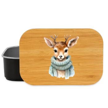 Rehkitz im Wintermantel - Lunch Box - Schwarz - Vorne