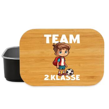 Fußball Team 2 Klasse Fußballspieler Zweitklässler - Lunch Box - Schwarz - Vorne