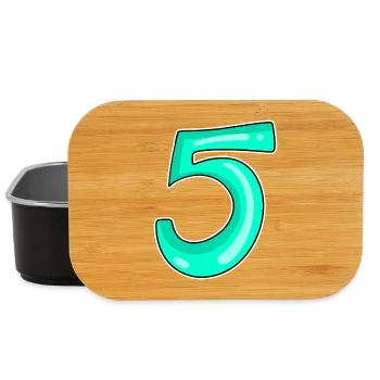 5 Number Number Motif - Lunch Box - black - Front