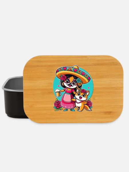 Mexican Party with Chiha and Chucho - Lunch Box - black
