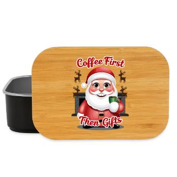 Santa Claus with coffee - Lunch Box - black - Front
