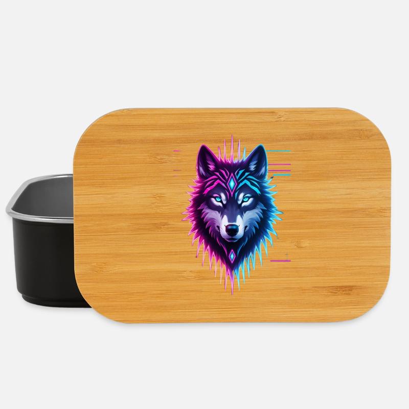 Neon-Wolf Kristallkrone - Lunch Box - Schwarz