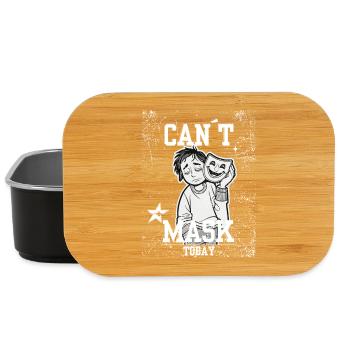 Can’t Mask Today – Neurodivergent Energy Drain - Lunch Box - Schwarz - Vorne