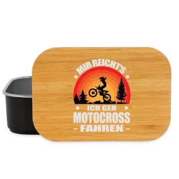 Motocross Geschenk Mir Reichts Spruch Enduro - Lunch Box - Schwarz - Vorne