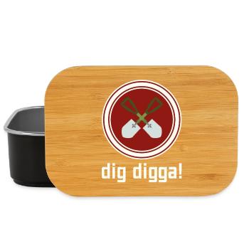 dig digga! - Lunch Box - black - Front
