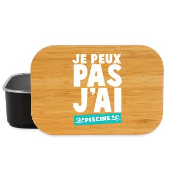 Je Peux Pas Jai Piscine - Boîte à goûter - noir - Devant