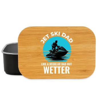 Lustiger Jetski-Vater, Seeleben, Sommer - Lunch Box - Schwarz - Vorne