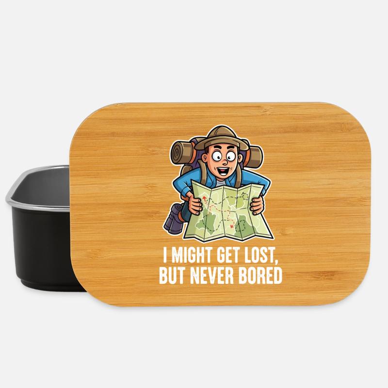 Wanderlust Design – un dicton amusant pour les aventuriers - Boîte à goûter - noir