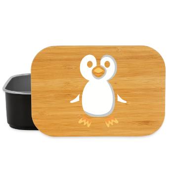 Süßer Cartoon-Pinguin Illustration - Lunch Box - Schwarz - Vorne