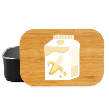 Banana Milk Carton - Lunch Box - black - Front