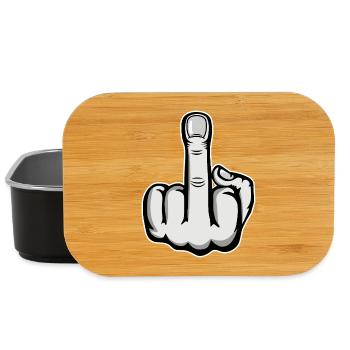 Mittelfinger Cartoon Hand - Lunch Box - Schwarz - Vorne
